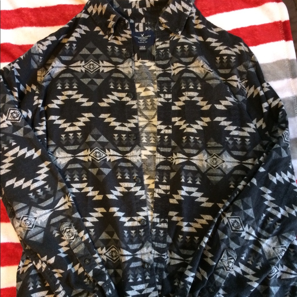 American eagle aztec print flannel